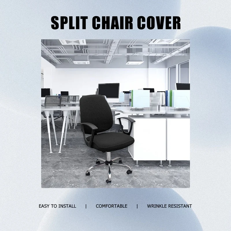 

A63I Corn Check Split Chair Covers Office Home Computer Chair Cover Armrest Elastic Seat Cover