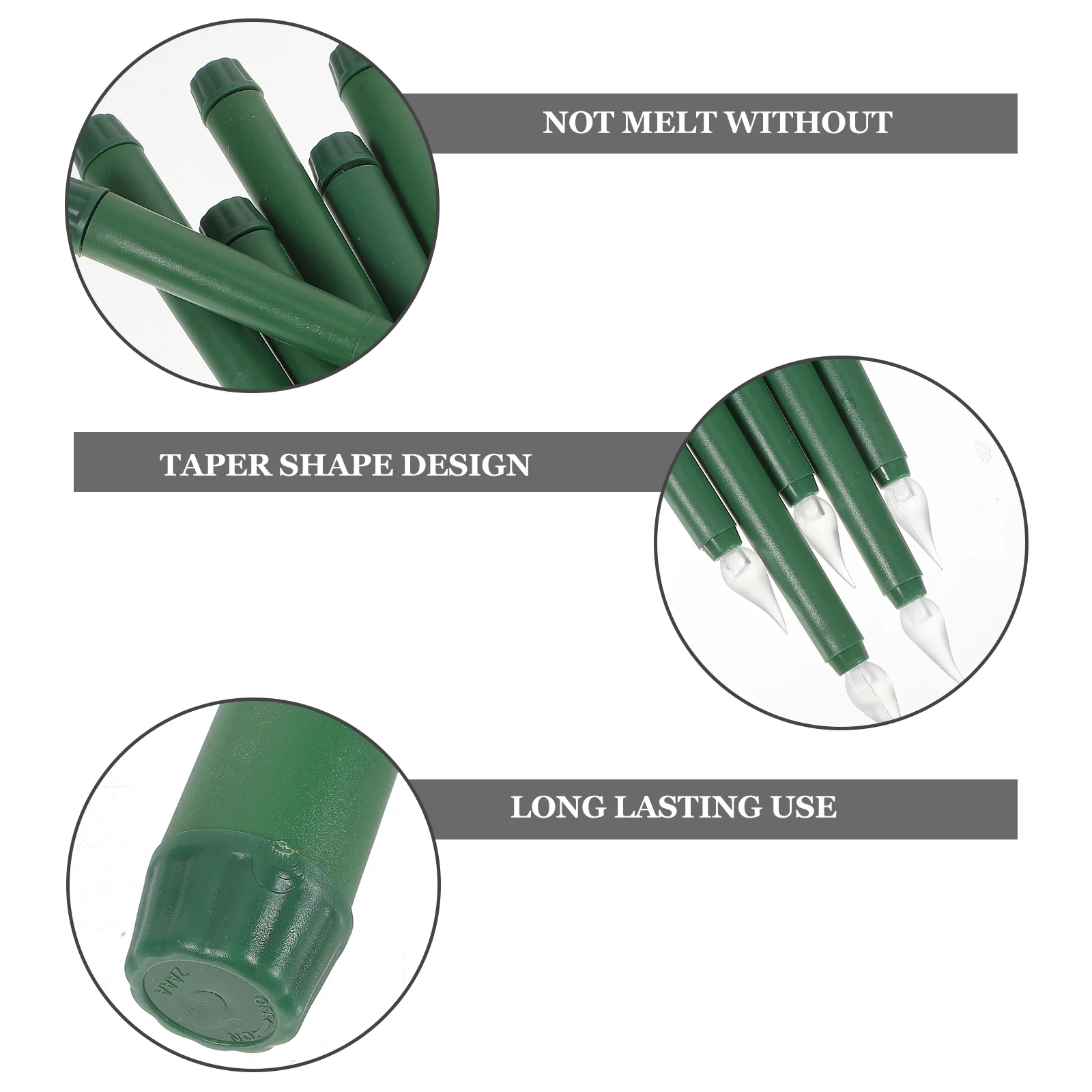 Цветные фонари Беспламенные конические свечи Поддельные светодиодные