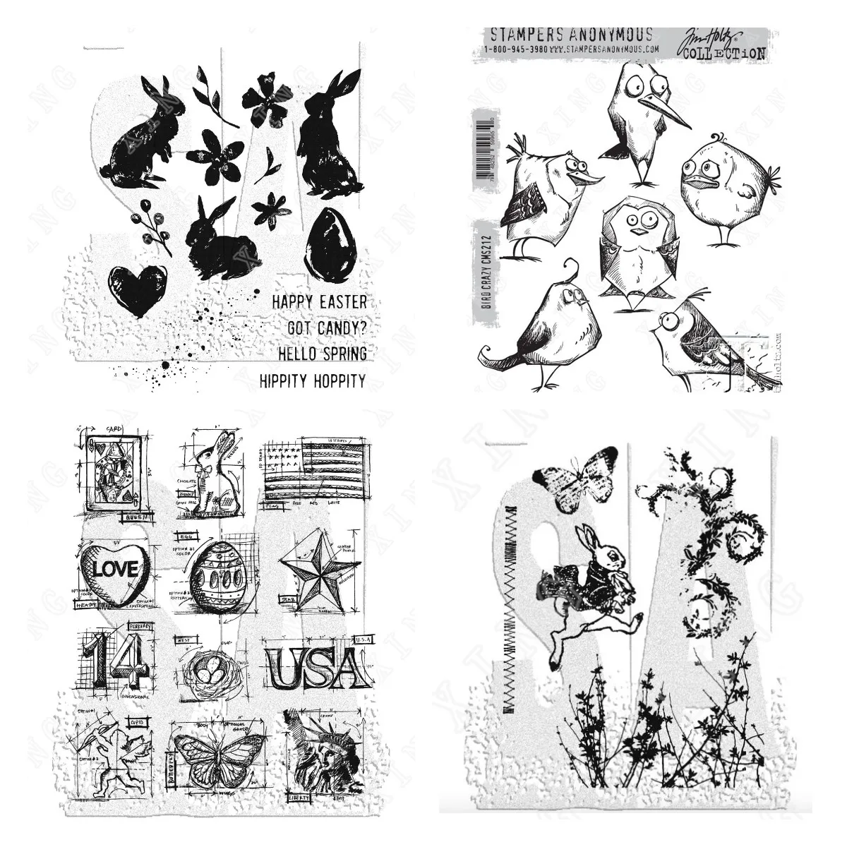 

Hot Sale New Sprung Easter Bird Butterfly Rabbit Flower Metal Cutting Dies Stamps Scrapbook Diary Secoration Embossing Stencil