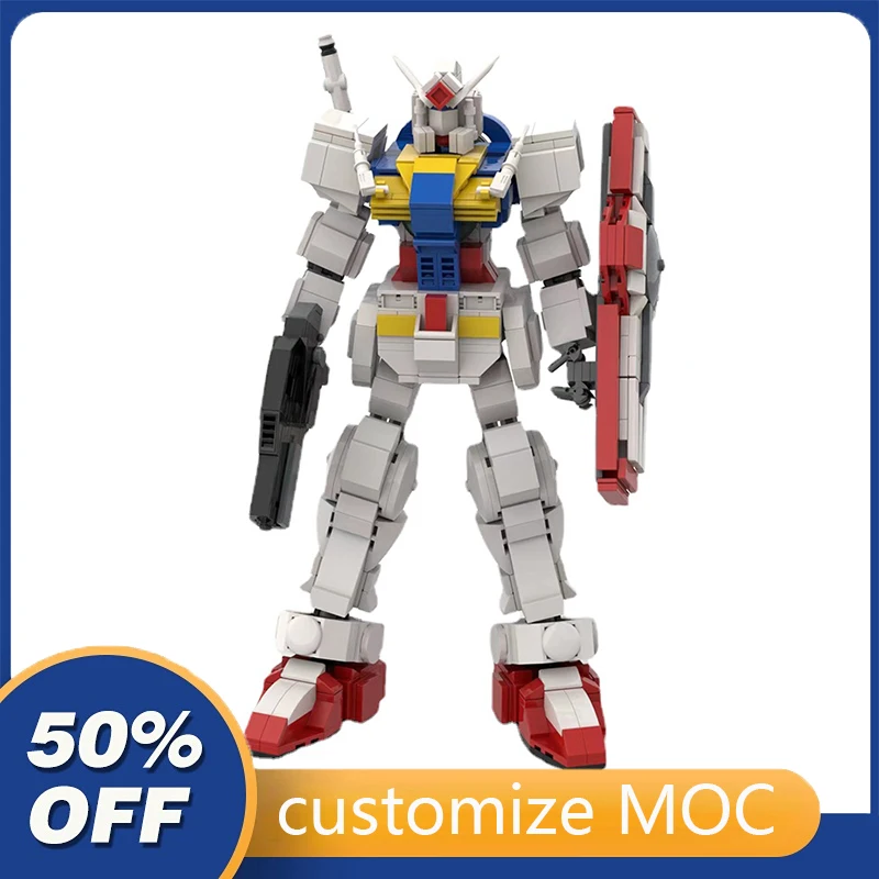 

811PCS Customized MOC Gundam Mecha GN000 Gundam Robot Model Building Blocks Bricks Children birthday toys Christmas gifts