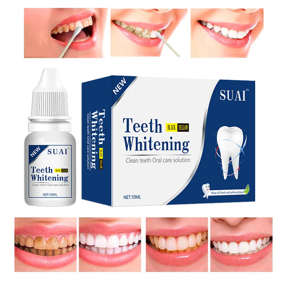 

SUAI Teeth Whitening Essence Serum Dental Whitener Bleach Powder Oral Hygiene Dental Tools Remove Plaque Stains Fresh Breath