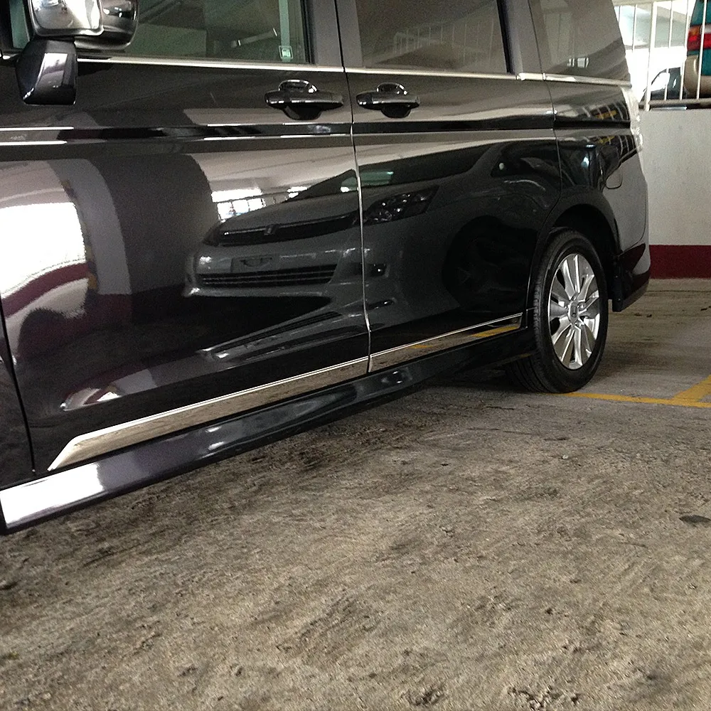 JY 4 шт. SUS304 нержавеющая сталь дверь боковая Нижняя отделка крышка автомобильный