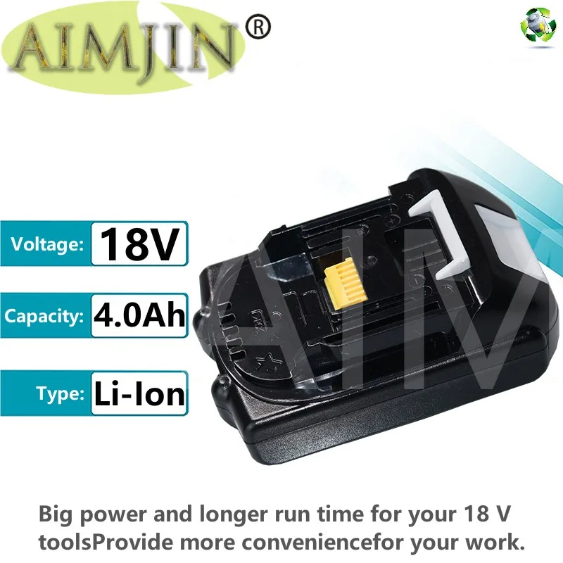 

For Makita 18V 4000mAh Lithium-Ion BL1860B BL1860 BL1850 Rechargeable Power Tool Battery