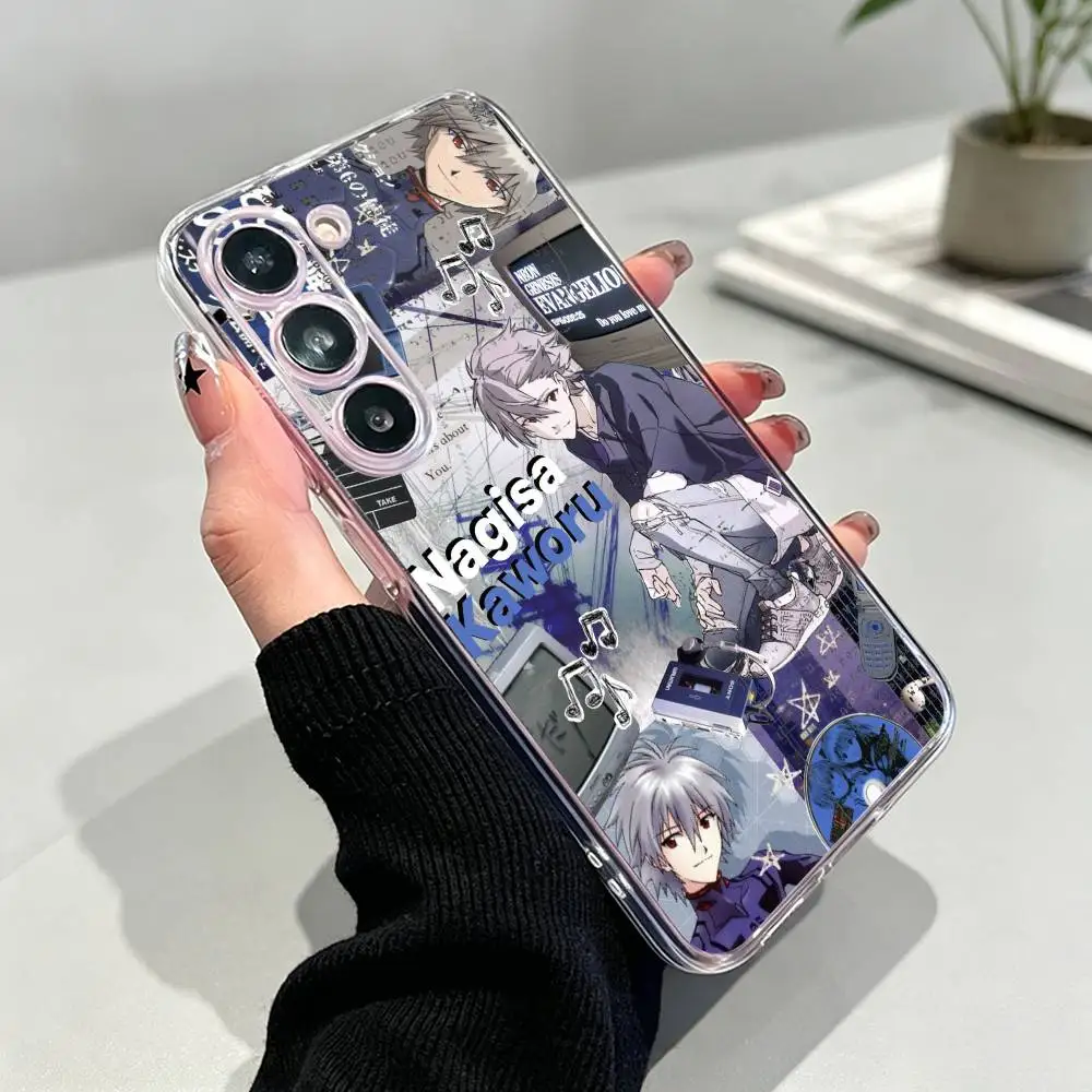 Фото Популярный аниме-чехол EVA Kaworu Nagisa для Samsung Galaxy A10,12,20,21S,30,31,40,50,51,52,70,A71 и других моделей, прозрачный, мягкий №4
