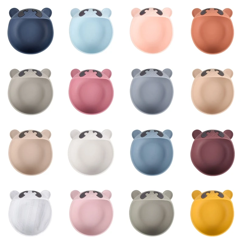 

Food Grade Silicone Baby Suction Bowl Non-Slip Children Dinner Plate Tableware