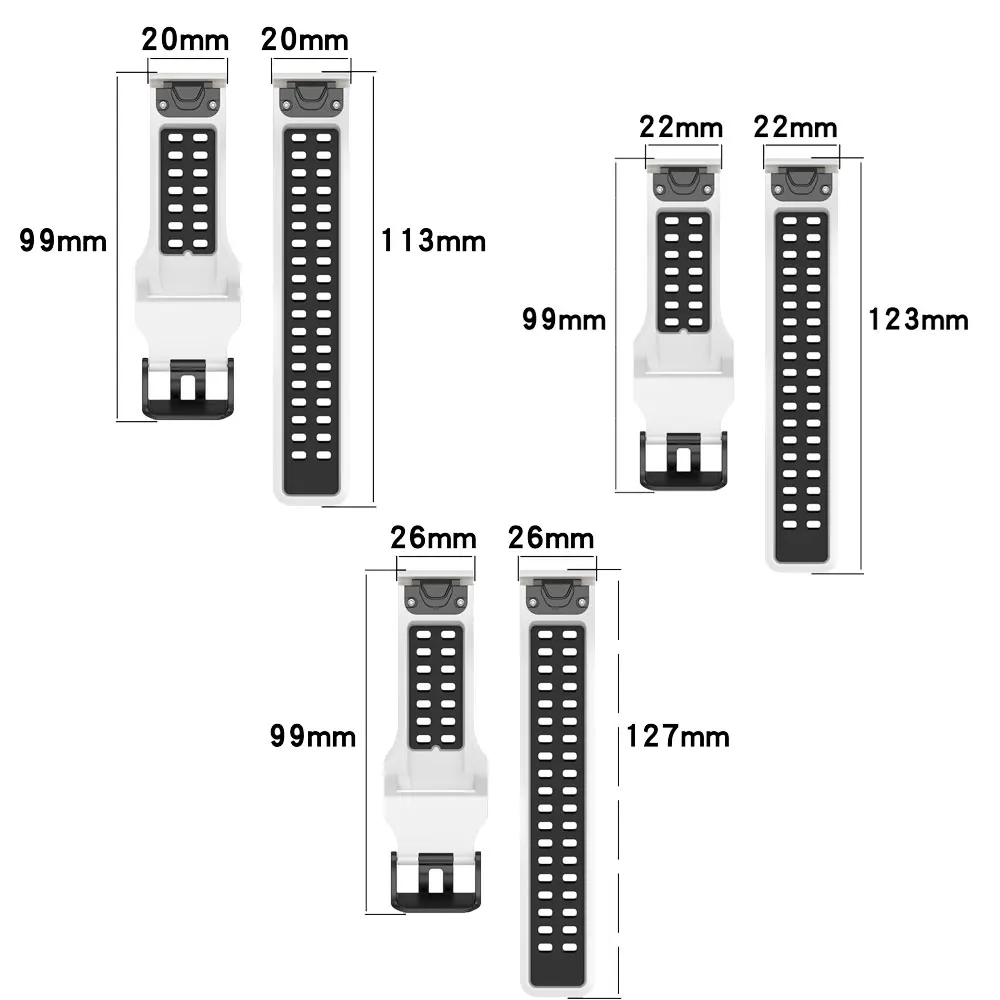 26 22 20 MM Sport Strap For Garmin Fenix 7X 7 7s Solar 6X 6 6S Pro 5X 5S 5 plus Smart Watchband Quick Release Wriststrap Bracele