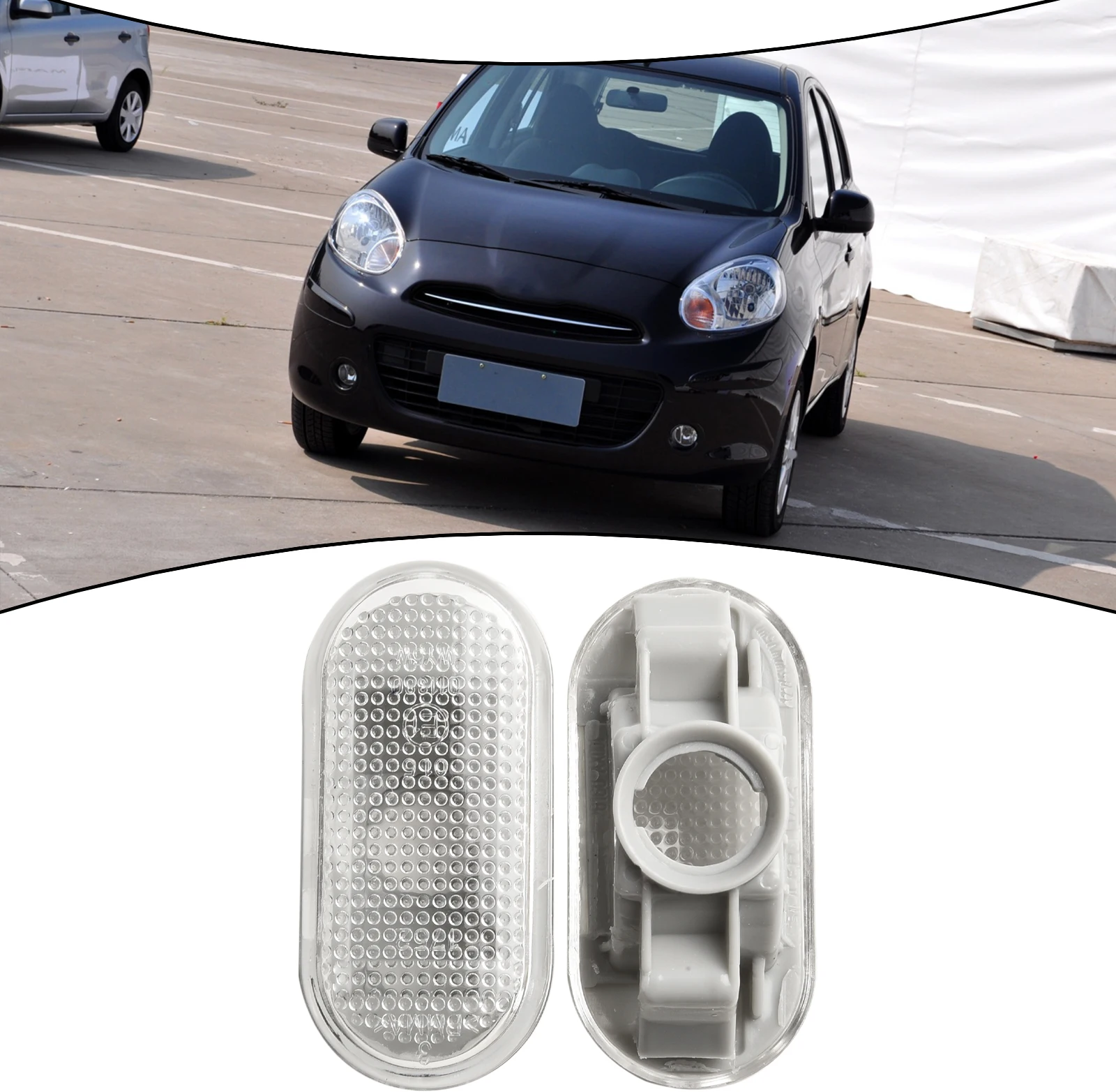 Для Nissan March Micra 2002-10 светодиодный указатель поворота боковой повторитель замена
