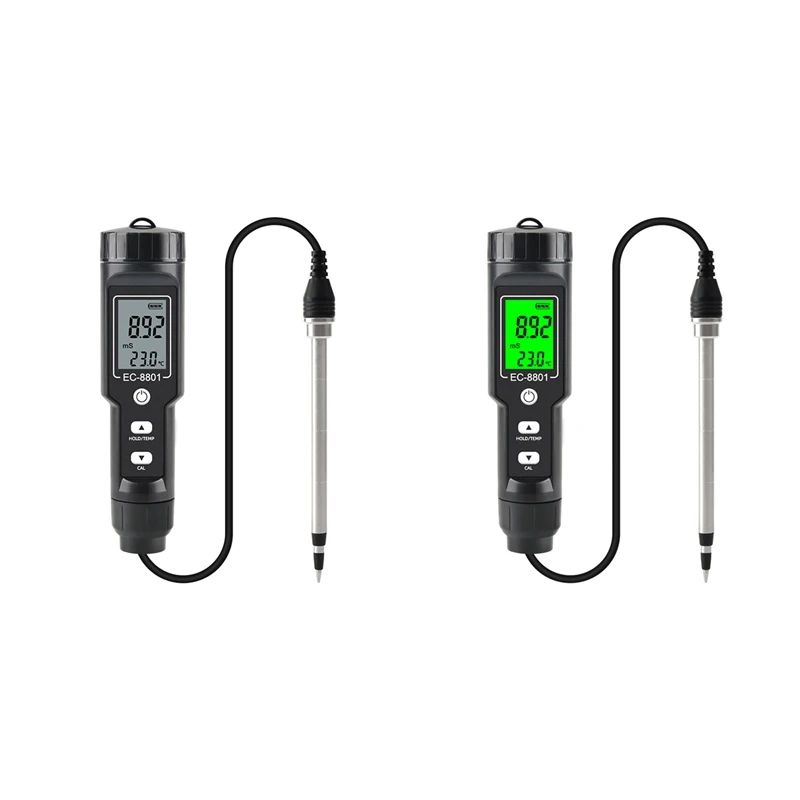 

Digital EC/Temperature Soil Tester Measurement Analysis Automatic Meter Removable Electrode Waterproof