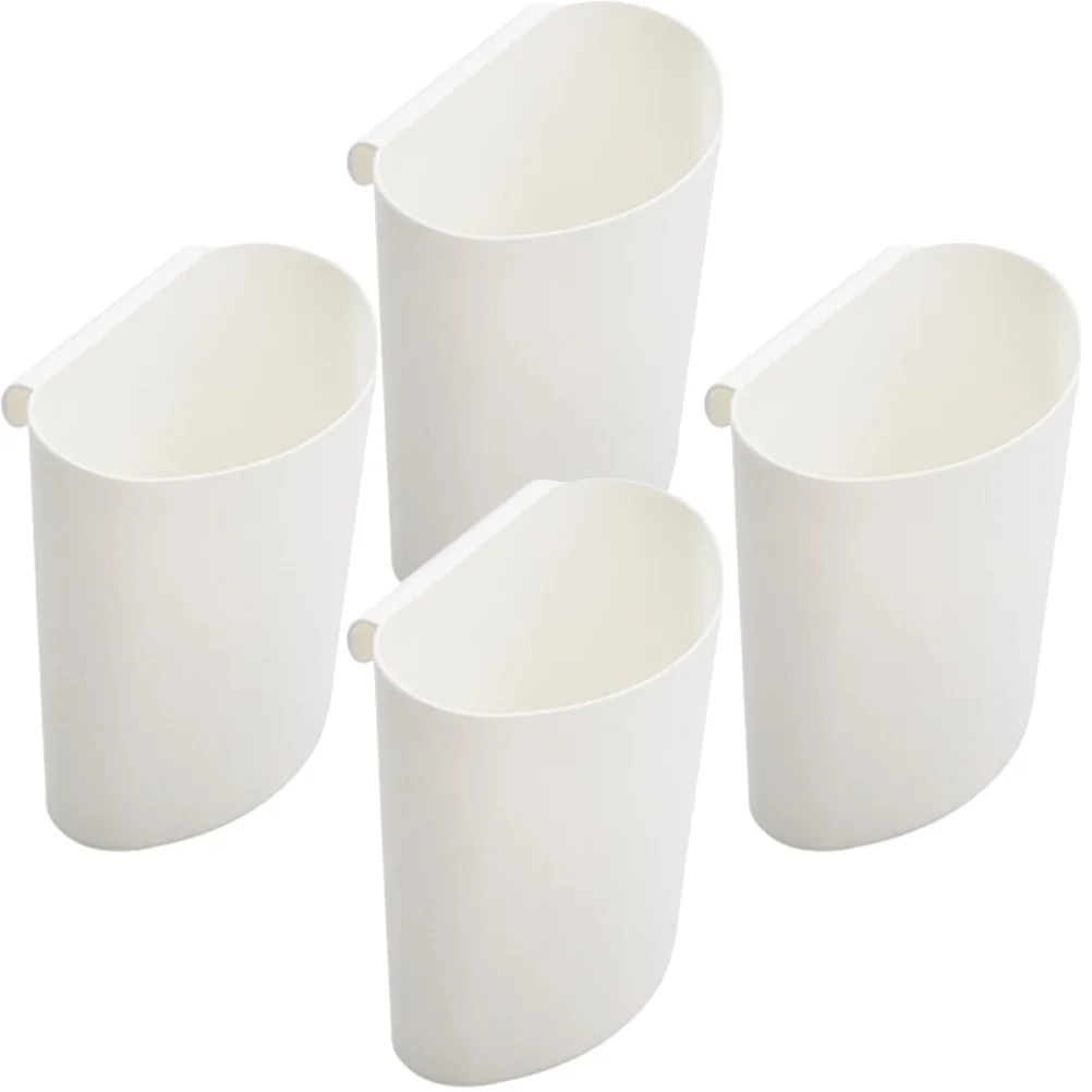 

4 Pcs Cart Small Hanging Basket Waste Storage Organizer Plastic Trolley Baskets Cup Holders Bins Accessories Trash Can