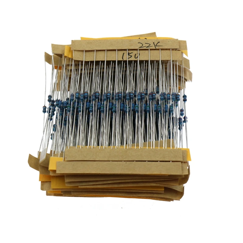 640Pcs 64Values 2W 1% 0.33R-1M Metal Film Resistor Kit Set |
