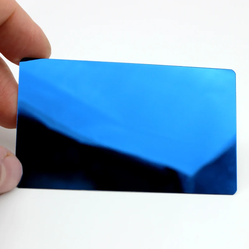 

10 шт., визитная карточка из нержавеющей стали, металлическая пластина, лазерная гравировка, пустой материал, односторонняя отделка, толщина 0,4 мм, 100x60, 88x53 80x50