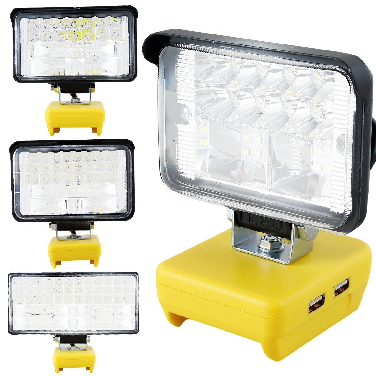 

LED Work Light Bar Square Spotlight Wireless Floodlight Flashlights 130° Rechargeable Emergency Lights Camping Flashlight 2022