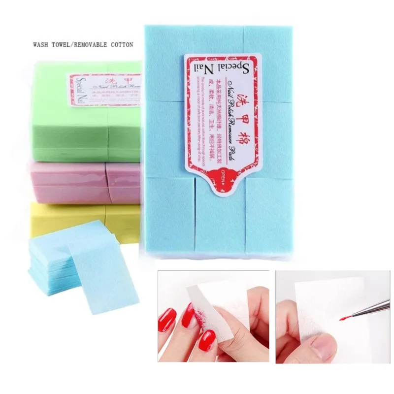 

180-1000PCS Nail Cotton Pads Polish Remover Gel Clean Manicure Pedicure Gel Tools Lint-Free Wipes Napkins Varnish Tool Nail Wipe