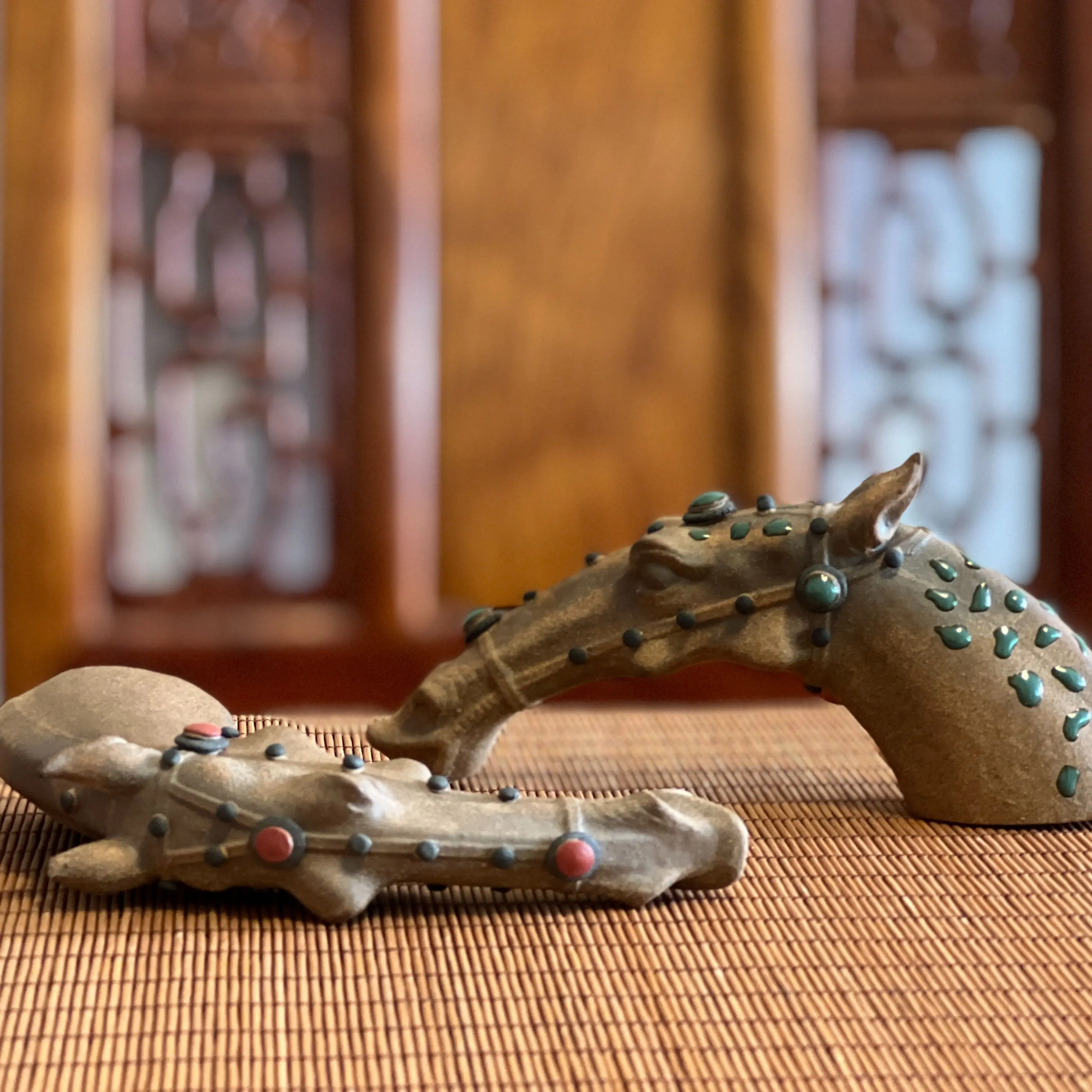 

1pc Handmade Animal Horse Home Decoration Handmade Glazed Pottery Kiln Home Furnishing Small Pieces Home Decor DIY Decoration