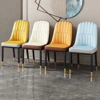 Nordic Simple Home Furniture Dining Chair Balcony Leisure Chairs Velvet Makeup Chair Metal Soft Stool Backrest Computer Chairs