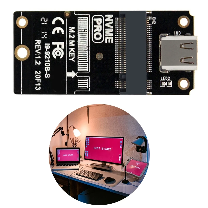 

Плата-адаптер M.2 NVME/NGFF на USB 1000 для чехла с поддержкой двух протоколов Type-C USB3.1 Gen2 Мбит/с