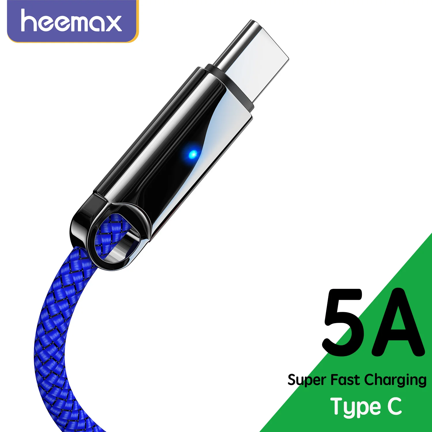 

5A USB Type C Cable Nylon Fast Charging Cable for Samsung 22 21 20 10 9 Note 10 USB Charger Wire for Xiaomi OPPO Huawei Oneplus