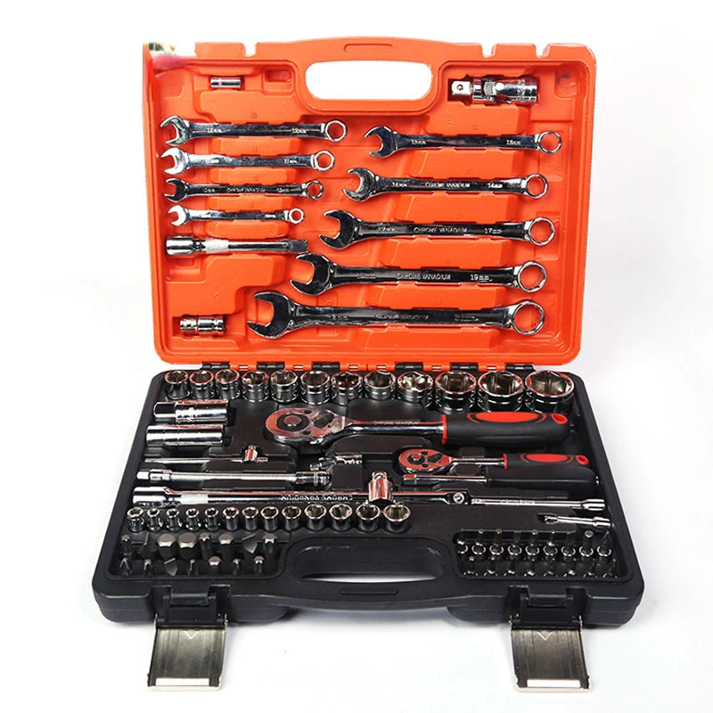 

82 Piece Auto Repair Tool Set Quick Ratchet Wrench Combination Set Multifunctional Socket Tool Tool Box Set Auto Tools