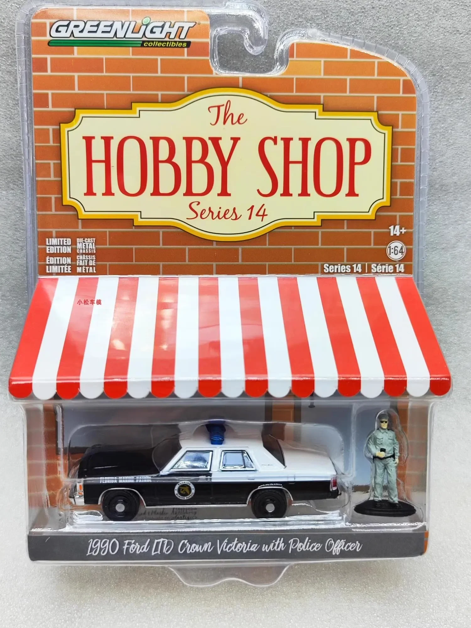 1:64 1990 Ford LTD Корона Виктория с полицией Литые металлические модели автомобилей из