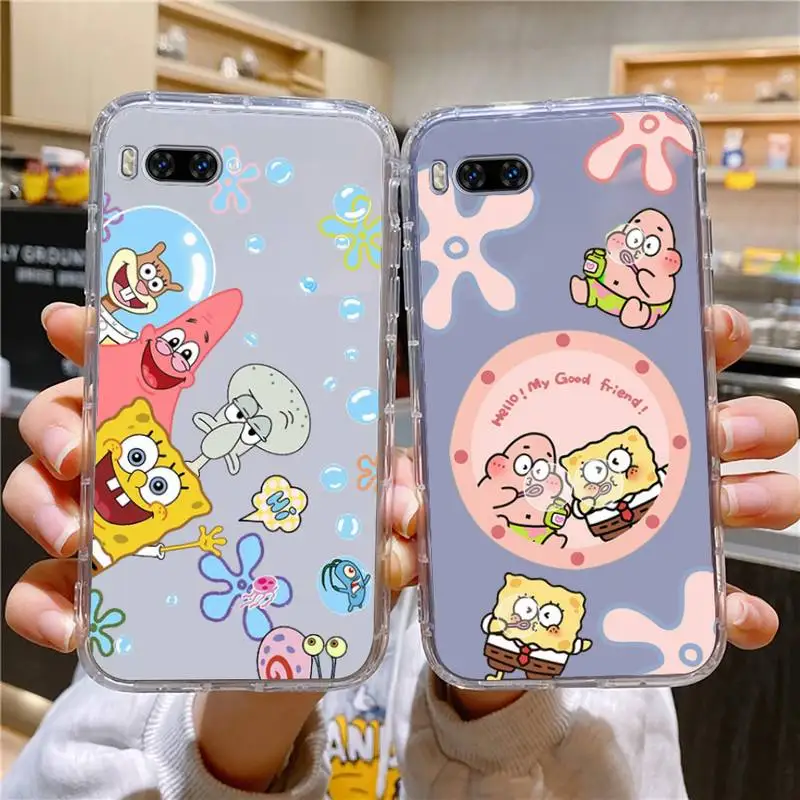 

Spongebob Patrick Star Phone Case For Huawei Mate P10 P20 P30 P40 P50 Smart Z Honor 50 60 70 Pro Lite Transparent Case