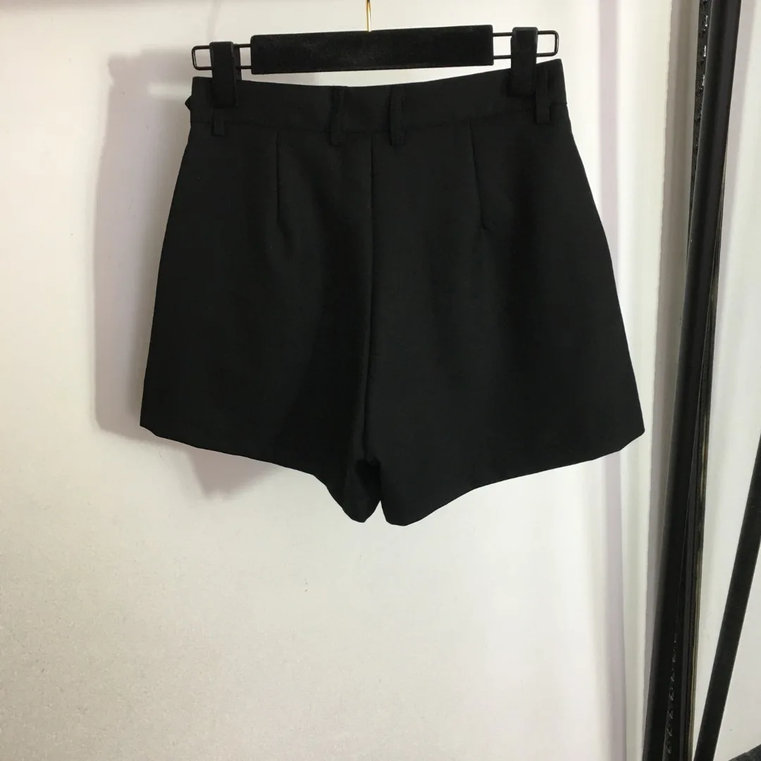 Triangle Elevation Waist Waist Wide Leg Shorts Women Spring Summer New Loose Fashion Casual Pants