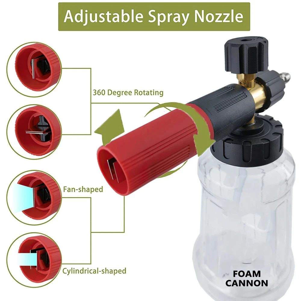 Пенная насадка регулируемый пеногенератор 1 литр для моек высокого давления Karcher