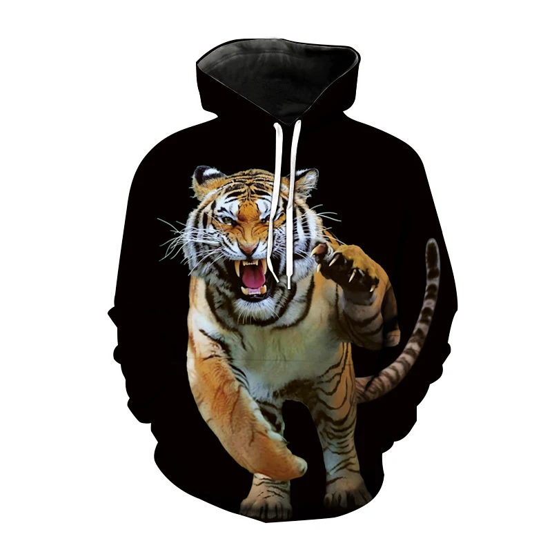 Hoodies Autumn Winter Trendy Animal Tiger 3d Print Sweatshirts Boy Girls Unisex Hooded Sweatshirts kids Tracksuit