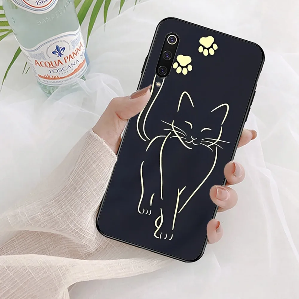 z kreskówkową kotem etui na telefon do Xiaomi Mi 5X 8 9 10 11 12 lite pro 10T PocoX3pro PocoM3 Note