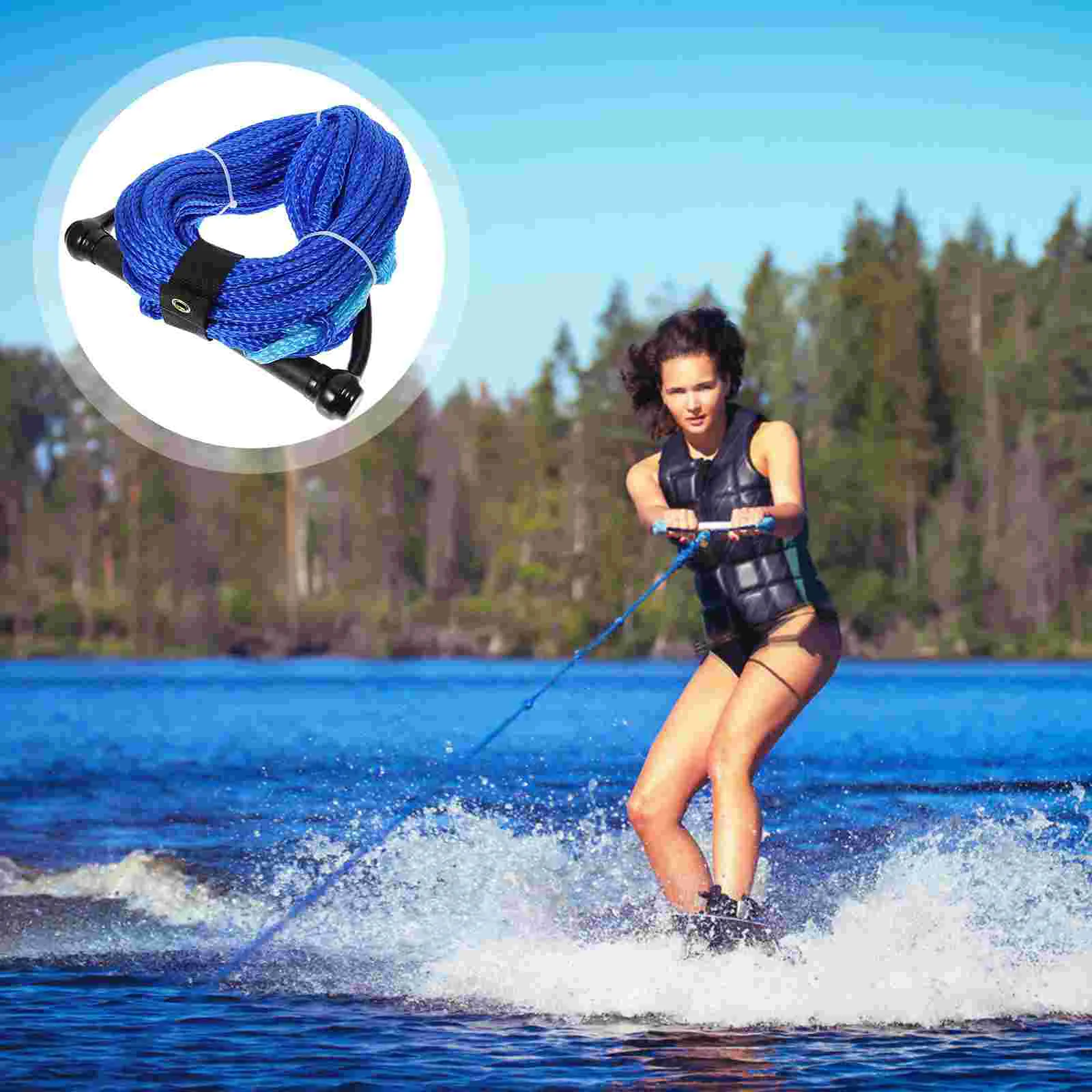 

Rope Water Ski Rope with Floating Handles Water for Water ski Kneeboard ( )