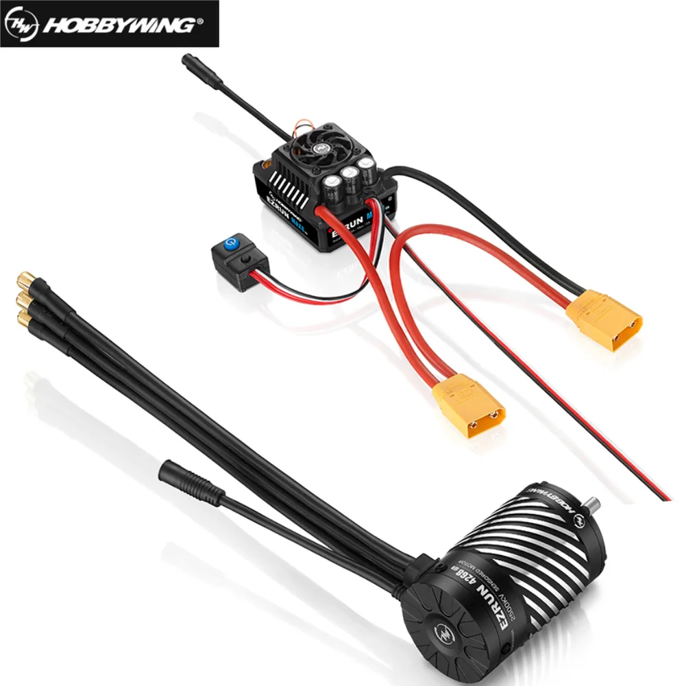 Фото Hobbywing EZRUN MAX8 G2 160A 3-6S Бесщеточный ESC с датчиком и 4278SD 3-6S 2250KV/4268SD 3-4S 2500KV Радиоуправляемый двигатель для 1/8 1/10 грузовика автомобиля №2
