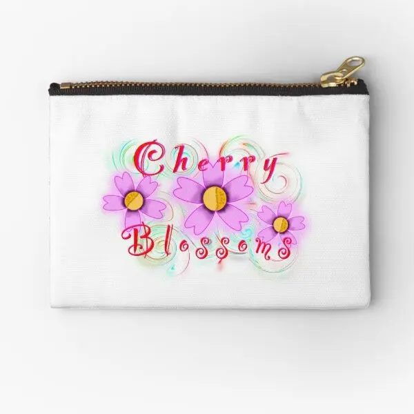 

Cherry Blossom Swirl Art Zipper Pouches Panties Bag Small Money Pocket Pure Key Underwear Socks Cosmetic Men Wallet Packaging