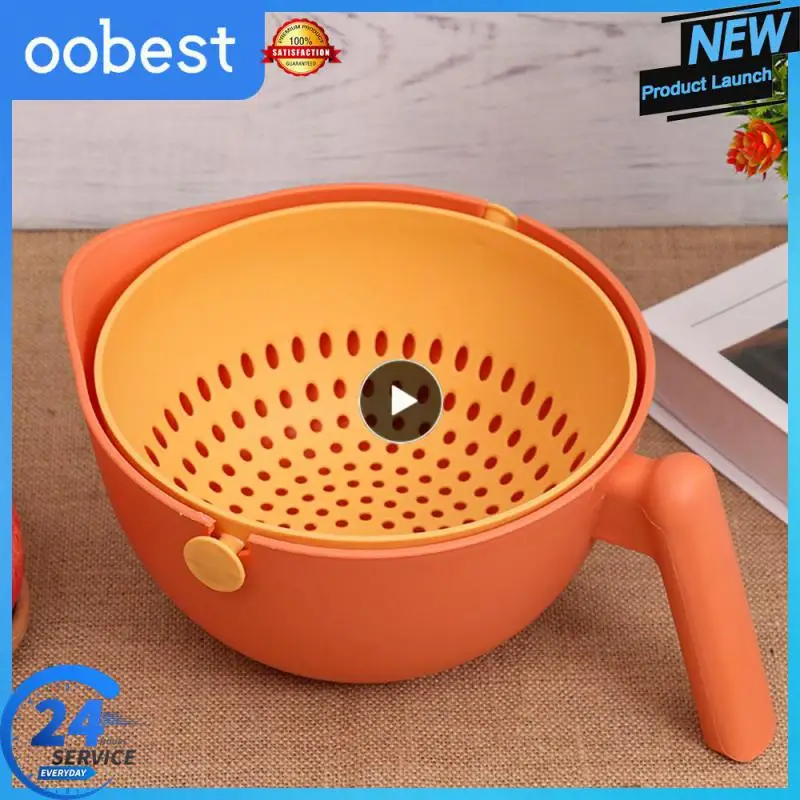 

Storage Basket Handle Design Bottom Slip Ring Drainage Basket Domestic Multifunctional Sink Drain Basket Fruit Basin