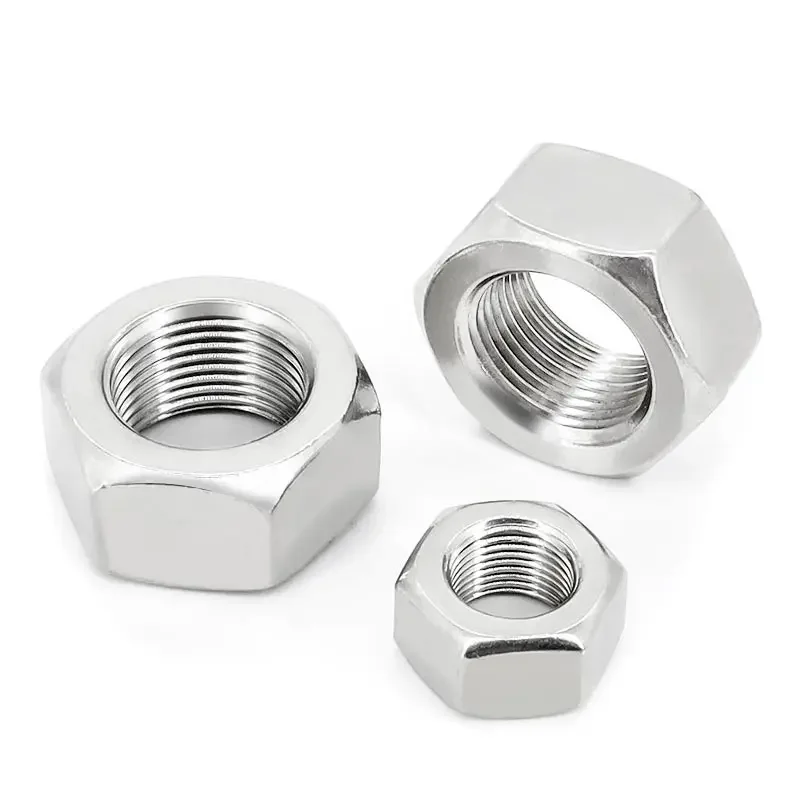 M4 M5 M6 M8 M10 M12 M14 ~ M24 DIN934 Шестигранная гайка с тонкой резьбой шаг нержавеющей стали 304