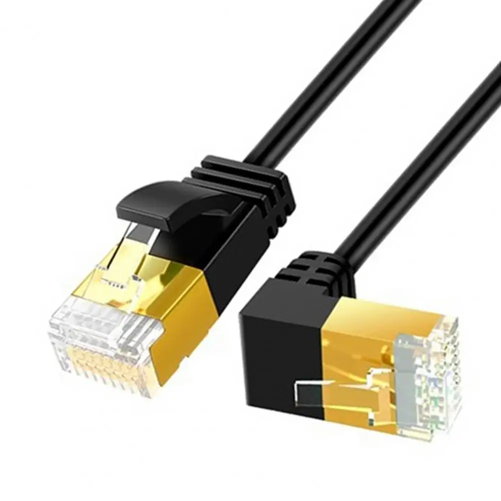 

Ethernet Cable 90 Degree Lan Cable Cat7 RJ45 Flat Ethernet Cable Network Patch Cord