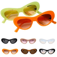 summer candy color women sunglasses vintage simple eyewear female trendy ladies cat eye sun glasses outdoor sunshade eyeglass