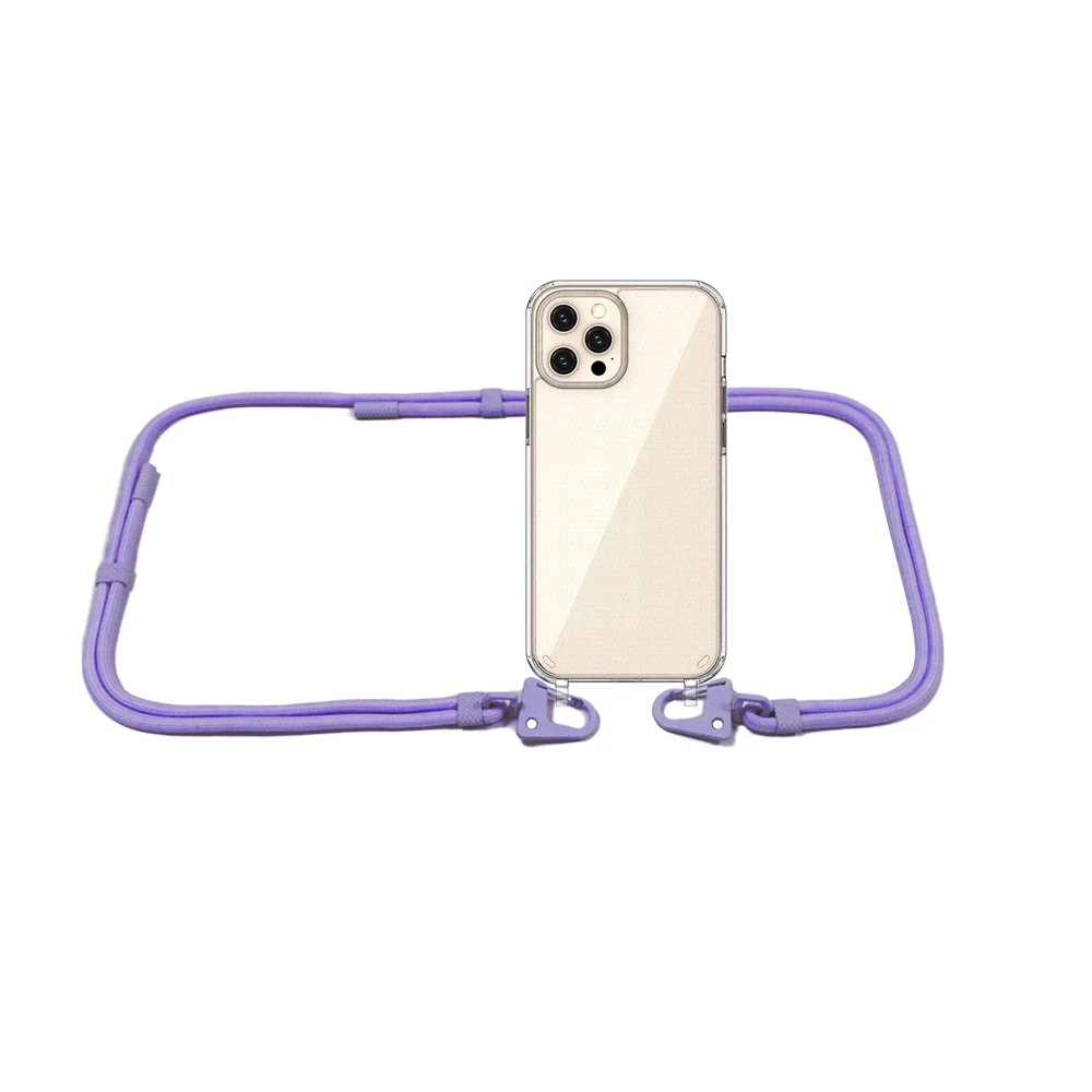 

Crossbody Necklace Cord Lanyards Transparent soft Phone Case For iphone 12 14 7 8 Plus X XR XS 11 Pro Max 13 MiNi 13 Pro