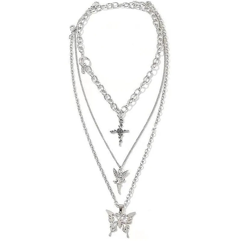 Изящный чокер на массивной цепочке в стиле панк массивное ожерелье с подвеской