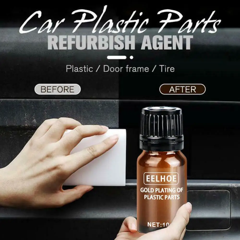 10ml/set Auto Plastic Coating Liquid Crystal Car Dashboard Interior Plastic Maintenance Coating Retreading Agent Car Maintenance