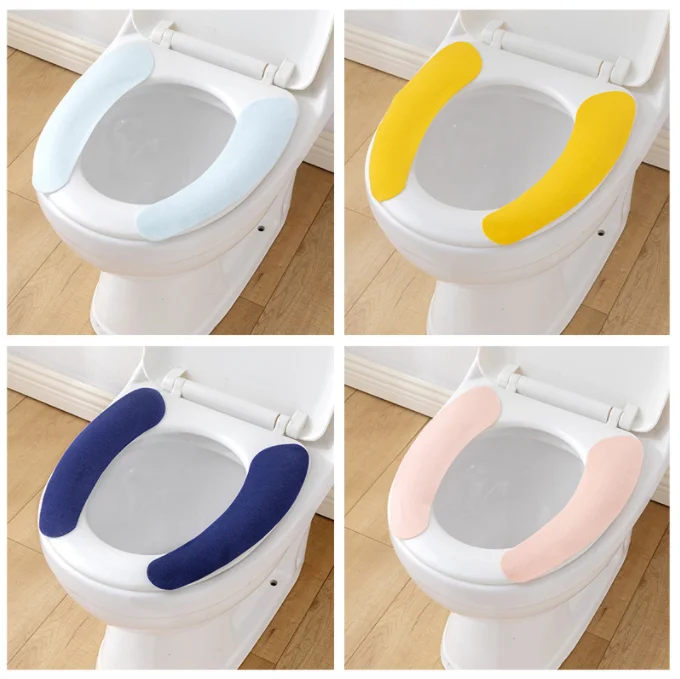 

10Pcs/set Winter Warm Toilet Seat Cover Closestool Mat Washable Bathroom Accessories Soft Toilet Seat Cushion Universal