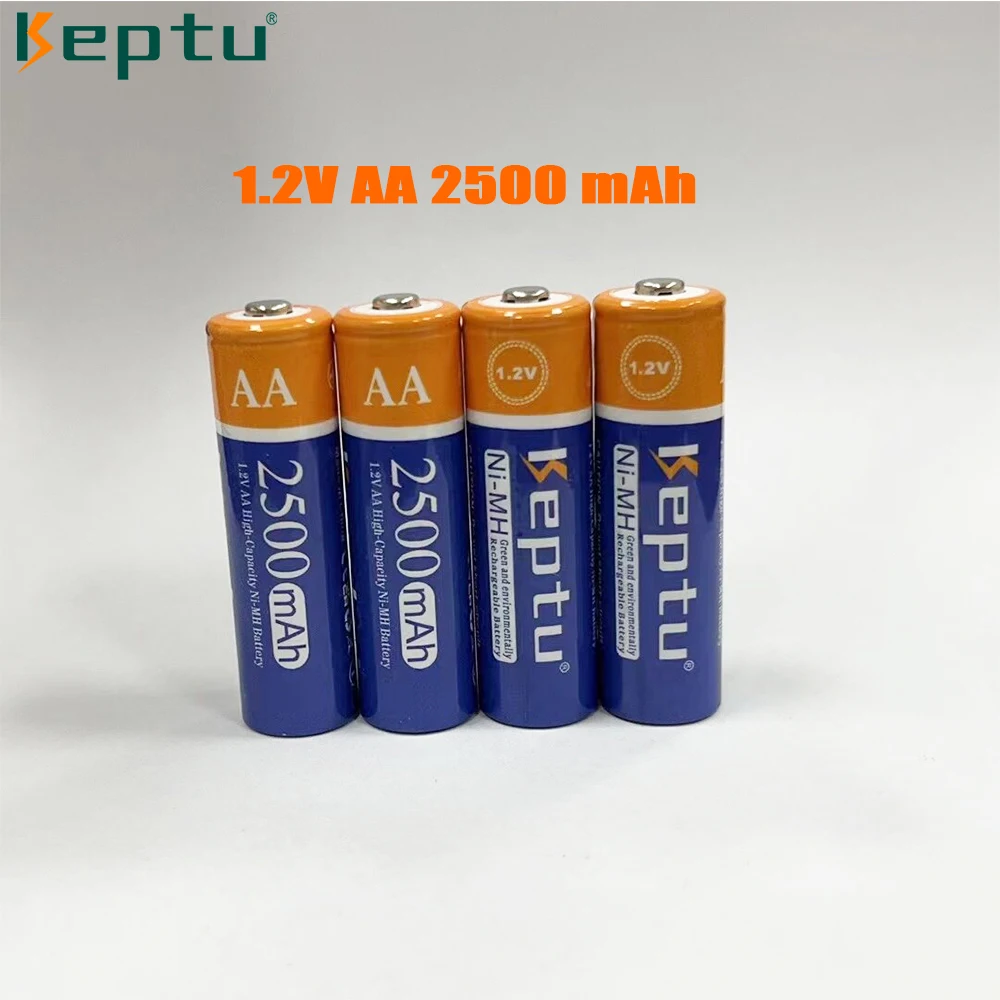 

KEPTU 1.2V AA 2500mAh Ni-MH 2.5A Rechargeable Battery aa Battery Ni-MH 2A AA Pre-charged Batteries For Toys aa Batteries