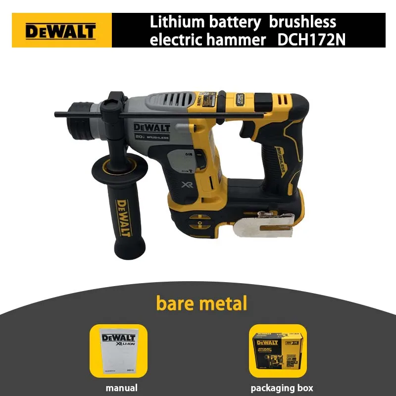 Фото DEWALT DCH172 Бесщеточная 20 В Портативная ударная дрель Амортизирующая конструкция 16 мм ATOMIC Компактная дрель Электроинструменты №5
