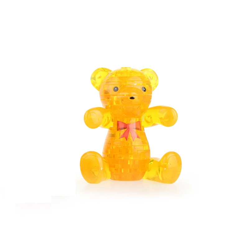 41pcs Diy 3d Bear Crystal Building Blocks Lovely Animal Assembly Jigsaw Educational For Children Toys Gift |