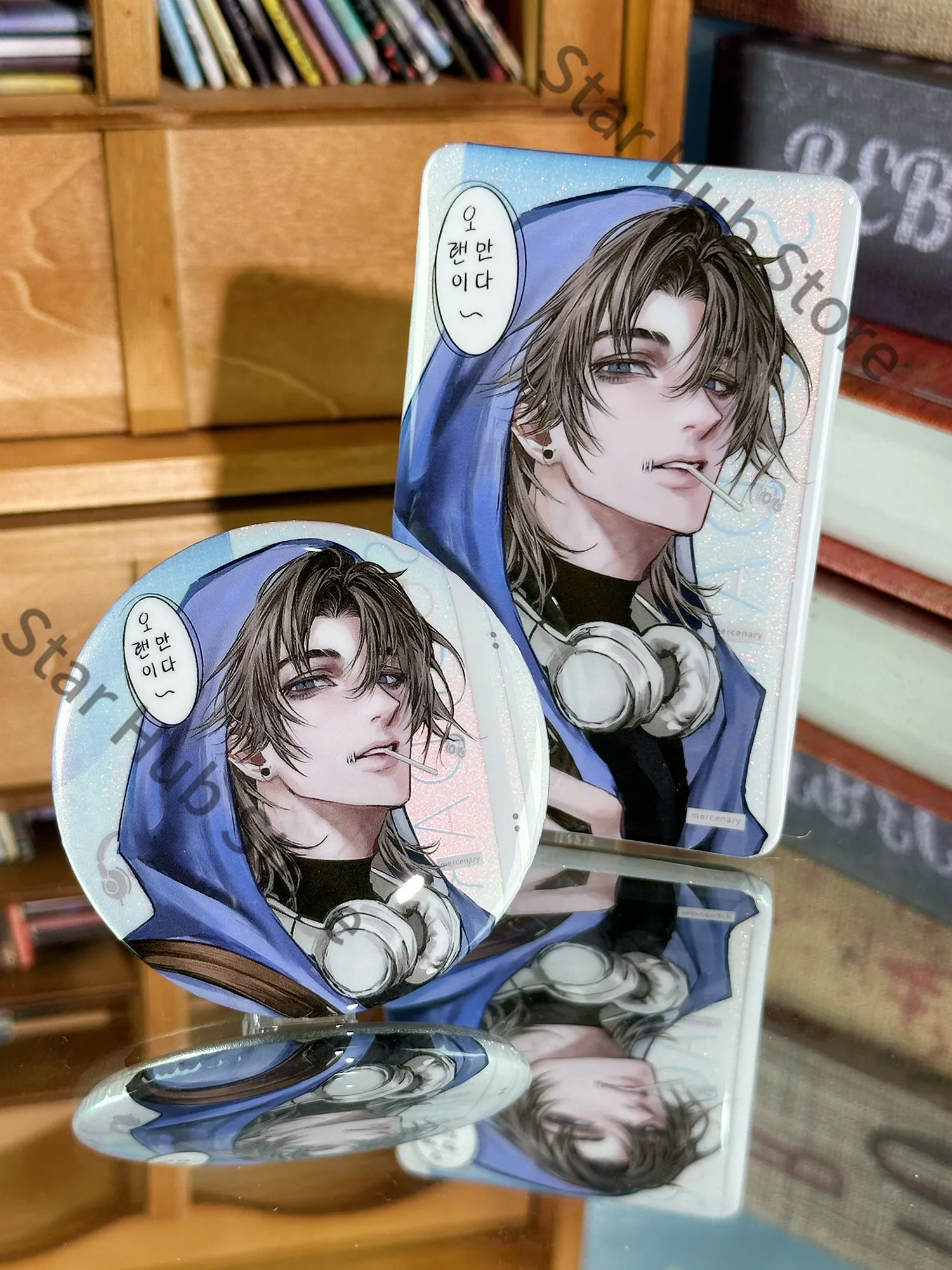 Фото Identity V: Нагрудный значок «Двойной миг» Найба Субедара, камера мгновенной печати, карта с жемчужным блеском — изысканный сувенир для коллег и косплееров №1