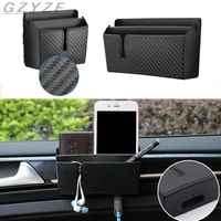 multifunctional vehicle storage box organizer garbage mesh seat bag phone charger cradle cellphone holder car accessory