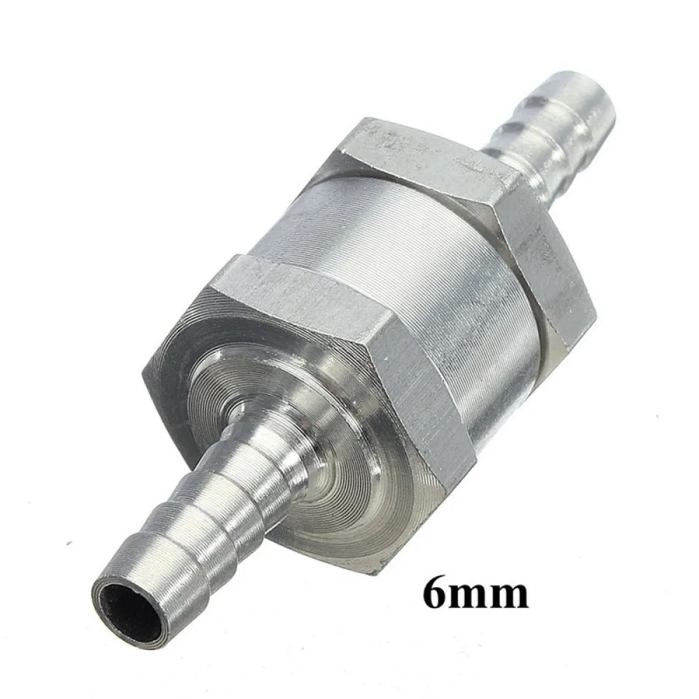 

1PC One Way Valve 6/8/10/12mm Aluminium Alloy One Way Non Return Check Valve for Diesel, Gasoline, Water