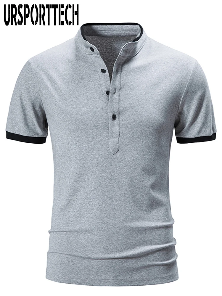 

Летняя мужская рубашка поло больших размеров для офиса, повседневная мужская рубашка поло с коротким рукавом, облегающая Удобная рубашка поло высокого качества