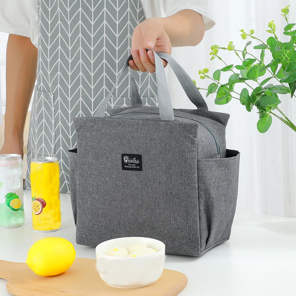 

Lunch Bags For Girls Men Food Storage Keep Warm Students Carry Bag Lunchbag Child Mother Lunch Box For School Portable Handbag