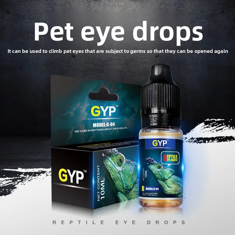 Фото GYP Gtile Eye Drops-Multi-Action for Cloudy Eyes&Infections in Turtles,Lizards&Geckos | Договор опухненное закрытие глаз и объединятие №2