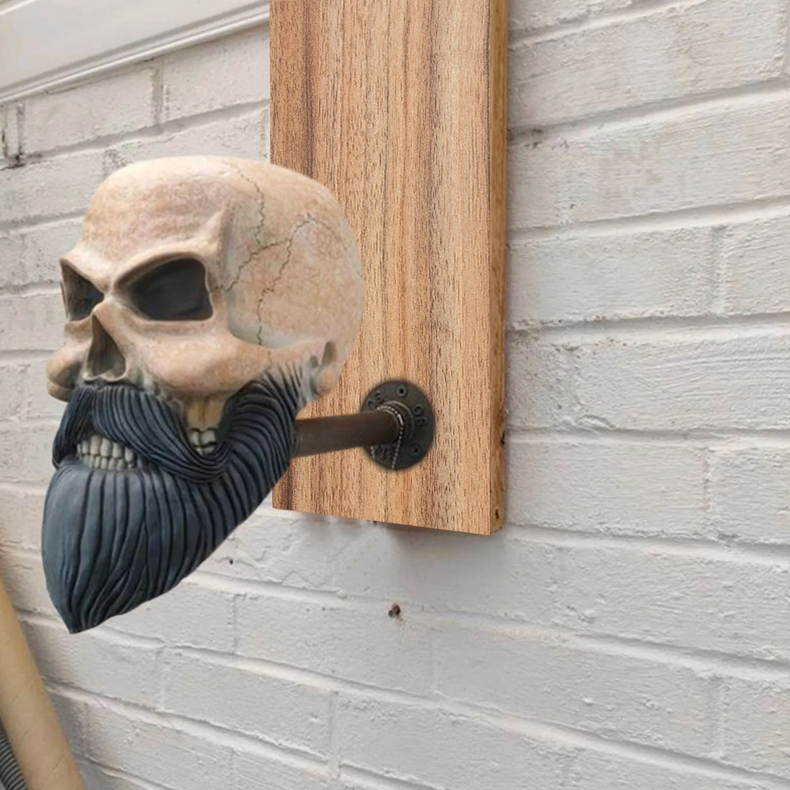 Держатель для мотоциклетного шлема с черепом и бородой стойка настенное