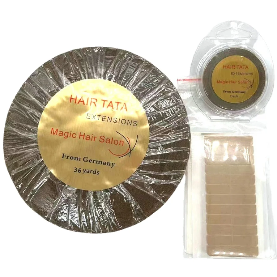 Hstonir Hair Tata Extensions Magic Hair Salon From Germany Brown Tape For Hair System Wig Accessories Edge Control Tape Ins T027